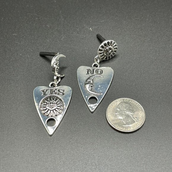 Boho Ouija Planchette Earrings #1220 - Picture 8 of 8